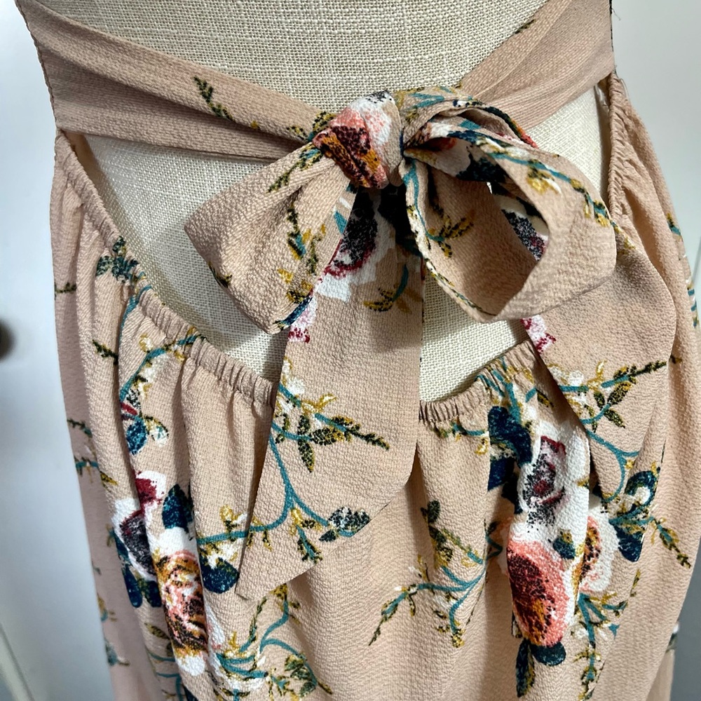 Women's Mauve Floral Print Maxi Dress - Picture 6 of 10